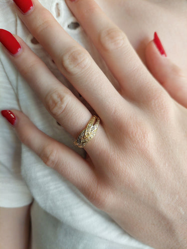 Bague 51 Bague moderne entrelacée diamants 58 Facettes 086781
