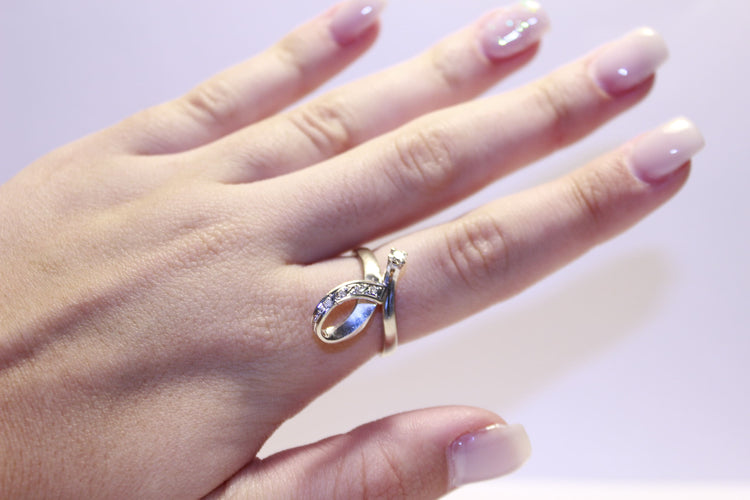 Bague 57 Bague Boucle Diamants 58 Facettes