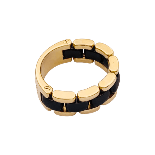 Bague 52 Bague CHANEL, "Ultra" or jaune et céramique. 58 Facettes 34571