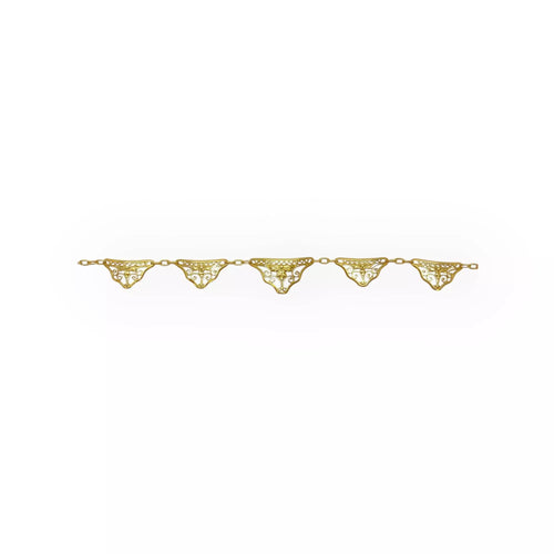Collier Collier ancien draperie en filigrane or jaune 58 Facettes 330075663