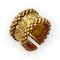 Bague 53 Bague or jaune anneau large à motif réglable 58 Facettes 149061006