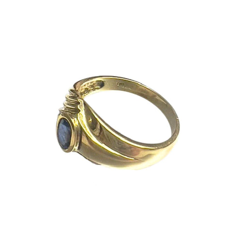 Bague BAGUE DESIGN MODERNE DES ANNÉES 1990 en OR 18 carats avec DIAMANTS et SAPHIRS 58 Facettes Q702A(828)