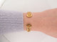 Bracelet vintage bracelet CARTIER double c tisse or jaune 18k jonc 33.3gr   boite 58 Facettes 267461