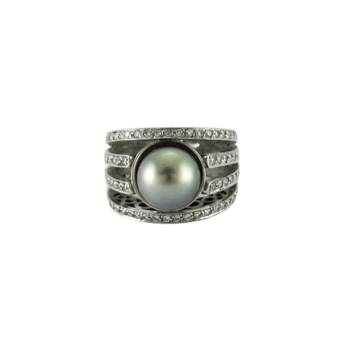 Bague 53 Bague Perle de Tahiti & Diamants 58 Facettes FL250