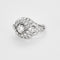 Bague 57 Bague dôme or blanc et diamants 58 Facettes LJ19