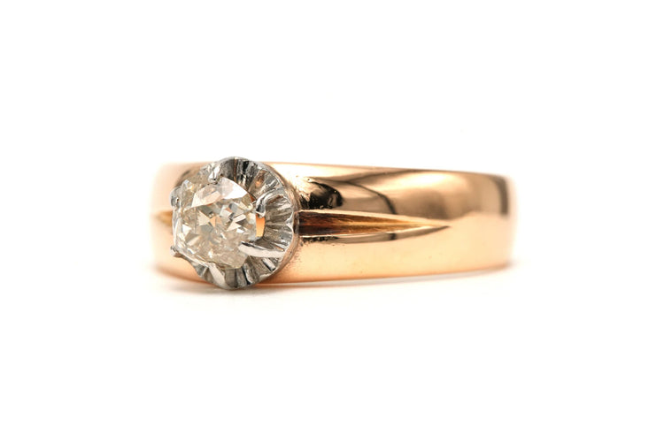 Bague 56 Bague Napoléon III or jaune et argent, diamant old cut 58 Facettes 22736