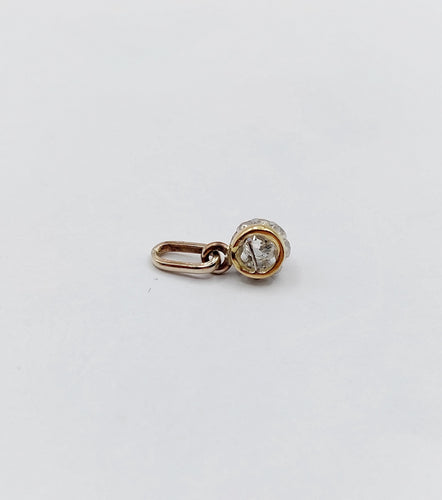 Pendentif Pendentif or blanc diamant taille ancienne serti griffes (circa 1900) 58 Facettes A05492