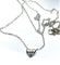 Collier Pendentif coeur et sa chaîne en or blanc, diamant 0,20 carat 58 Facettes AB626