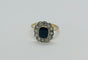 Bague 55.5 bague en or et platine avec diamants et saphir 58 Facettes Q155B