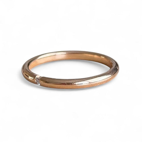 Bague 53 Bague or jaune, diamant 58 Facettes