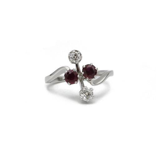 Bague - Or, Platine, Rubis & Diamants 58 Facettes 240201R
