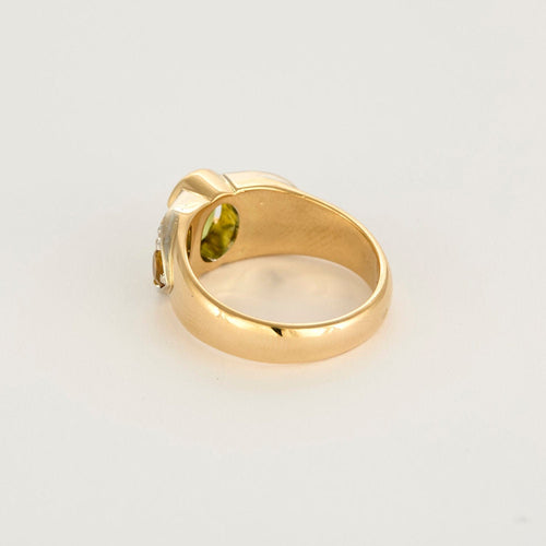 Bague 56 Bague en or jaune, péridot et citrines 58 Facettes MON0771
