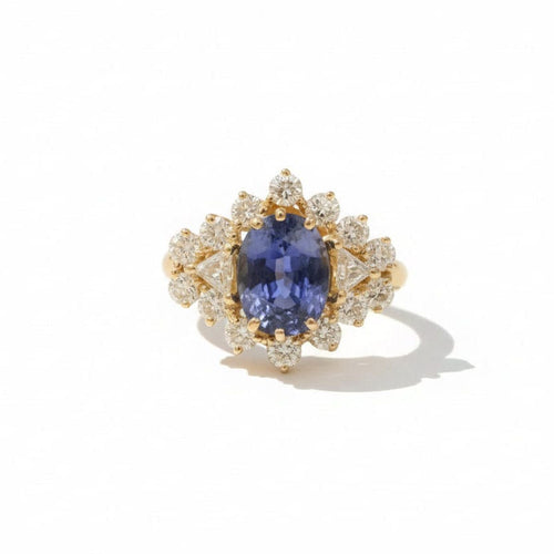 Bague 56 Bague Or Jaune - Saphir Ceylan 3,05 carats 58 Facettes 1.0001273/1
