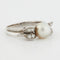 Bague 52 BAGUE EN OR BLANC ET PLATINE 18 CARATS 58 Facettes REF 10202/12