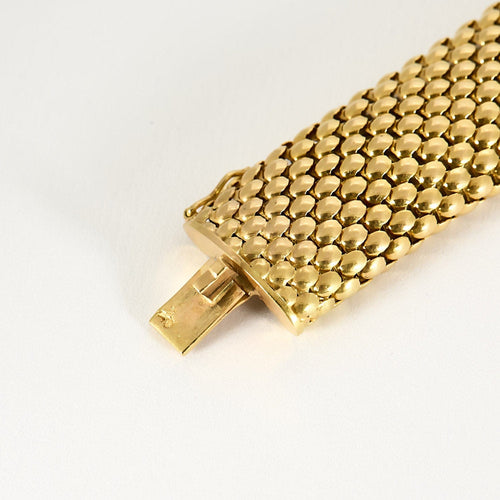 Bracelet Bracelet articulé en or jaune à maille peau de serpent 58 Facettes LIS2032