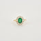 Bague 56 Bague or platine émeraude diamants 58 Facettes