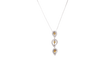 Collier Collier en or blanc 18 kt avec citrine et diamants 58 Facettes 32805b