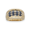 Bague 55 Bague or jaune saphirs diamants brillants 58 Facettes