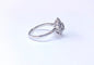 Bague 54.5 Bague marguerite en or blanc 18k et diamants 58 Facettes Bag.marg-dt.DV