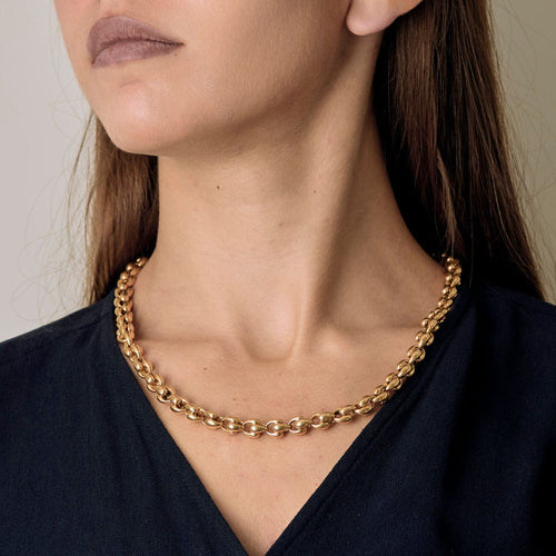 Collier Collier en or jaune 18K à maille fantaisie 58 Facettes RAM2733