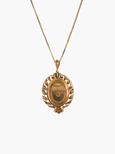 Pendentif PENDENTIF/BROCHE OR JAUNE GRENAT/PERLES 58 Facettes