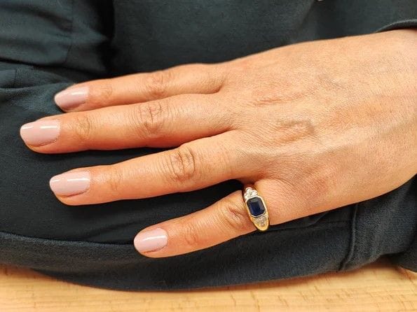 Bague 51 Bgaue chevalière jonc saphir diamants 58 Facettes DV-Faymin