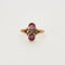 Bague 55 Bague Ancienne Toi & Moi Or Argent Grenats 58 Facettes