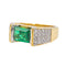 Bague 54 Bague Or jaune, Or blanc Emeraude, Diamant 58 Facettes 3182201CN