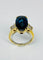 Bague 51 Bague en or jaune ornée d'un saphir naturel de 6,72 carats et de diamants taille trapèze 58 Facettes E20