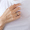 Bague 48 Alliance or blanc diamants 58 Facettes LP594