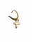 Boucle d'oreille Croix Pomellato or rose et émeraudes 0,18 ct
