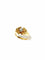 Bague 59 Bague solitaire en or rose 18 carats et diamant taille brillant 58 Facettes