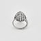 Bague Art déco en platine à motif géométrique et diamants