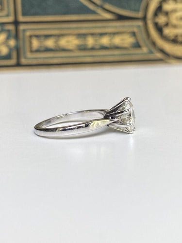 Bague 51 Bague solitaire en or blanc et diamant 58 Facettes