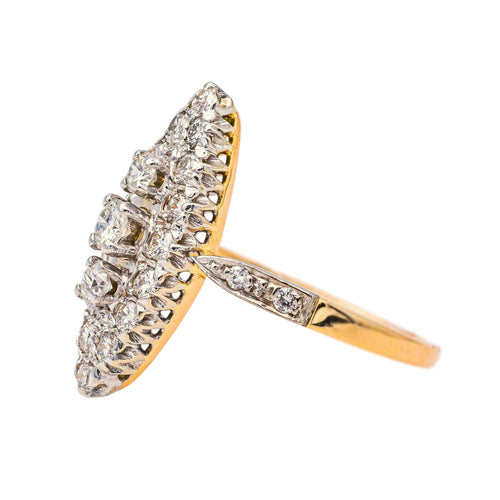 Bague 55 Bague  Marquise Or rose, Or blanc Diamant 58 Facettes 4145050CN