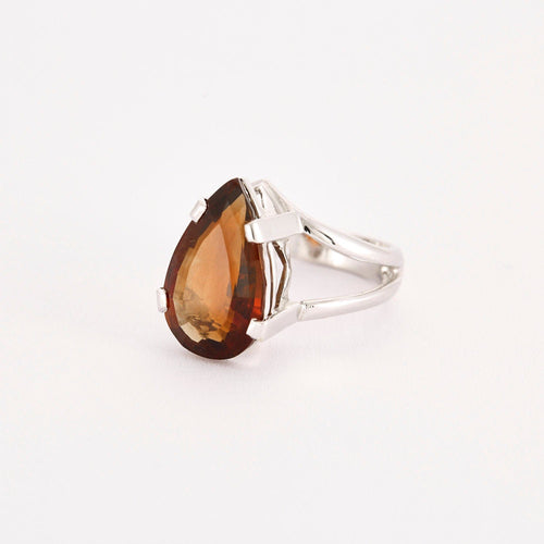 Bague Bague Poire or blanc grenat 58 Facettes LP1104/14