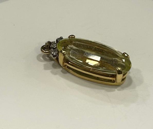 Pendentif Pendentif or jaune citrine diamants 58 Facettes LP550/16