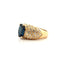 Bague 59 Bague en or jaune saphir ovale et diamants 58 Facettes