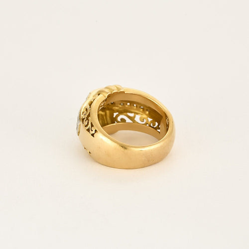 Bague 54 Bague en or jaune, blanc et diamants 58 Facettes DRE1471
