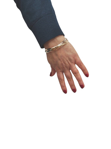 Bracelet Bracelet jonc 3 ors 58 Facettes Brac.3ors-1558