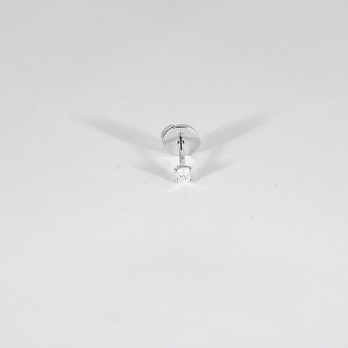 Boucles d'oreilles Puce d'oreille or blanc Diamant 58 Facettes LP1059