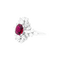 Bague 56 Bague jupe or blanc rubis 1,57 cts et diamants. 58 Facettes 34789