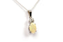 Pendentif Pendentif contemporain or blanc, opale et diamant 58 Facettes 21757