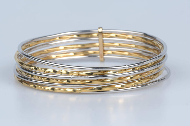 Bracelet Bracelet semainier en or blanc et jaune 58 Facettes brsemainier-105