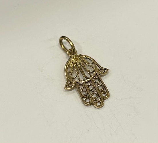 Pendentif Pendentif khomsa or jaune 58 Facettes LP558/3