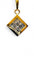Collier Chaîne et pendentif en or jaune et diamants princesses 58 Facettes