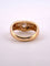 Bague 56 Bague ondulée en or jaune, diamants 58 Facettes