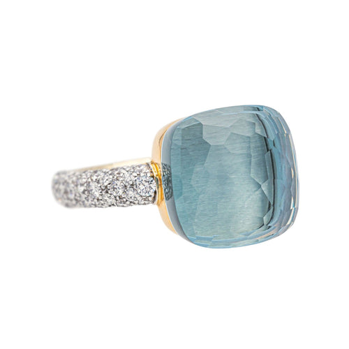 Bague 52 Pomellato Bague Nudo Or rose, Or blanc Topaze, Diamant 58 Facettes 4173823RV