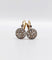 Boucles d'oreilles Dormeuses cible art déco or jaune et platine, diamants 58 Facettes A05769