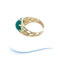 Bague 54 Bague agate verte en cabochon or jaune 58 Facettes AA 1694